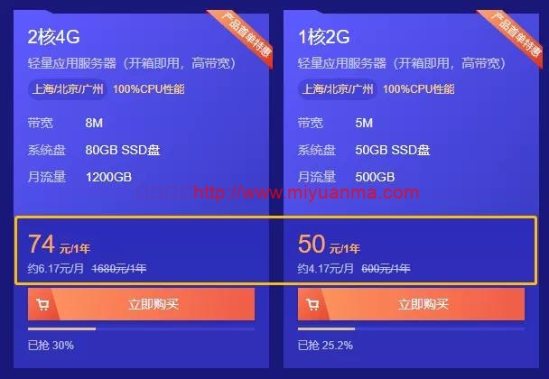 图片[4]-腾讯云轻量应用服务器2核4G仅74元/1年，222元/3年，月流量包1200G够用吗？-觅源码网