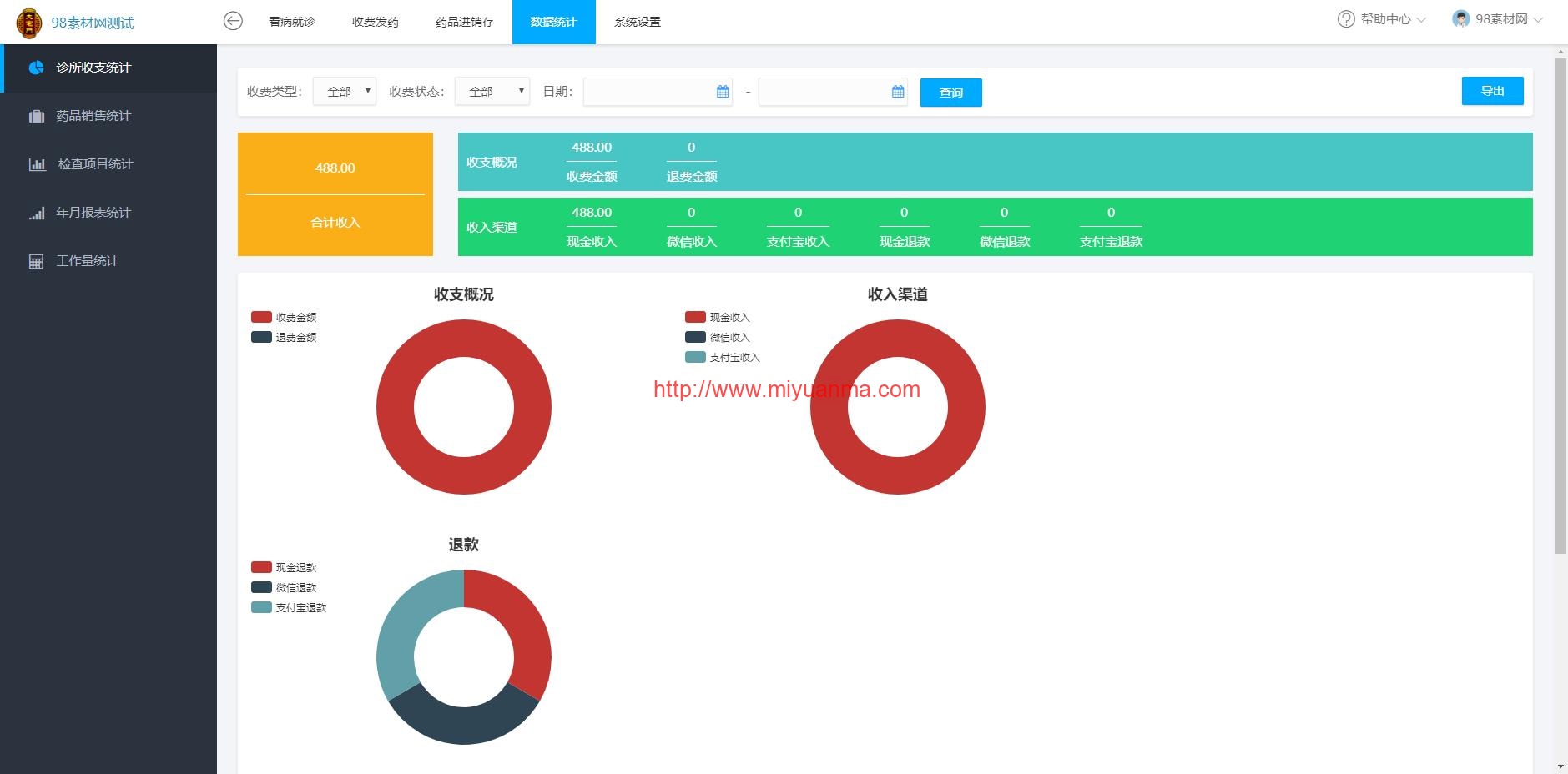 图片[1]-站长亲测/ThinkPHP医疗门诊病人挂号管理系统源码/医院进销存数据统计管理系统-觅源码网